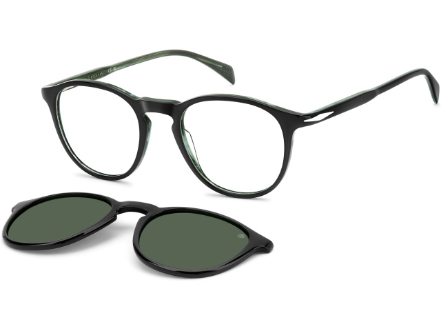 с солнцезащитным клипоном DAVID BECKHAM DB 1018/C R2H Black Striped Green