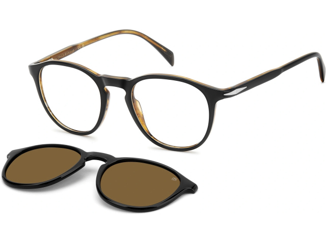 с солнцезащитным клипоном DAVID BECKHAM DB 1018/C 05K Black Striped Brown