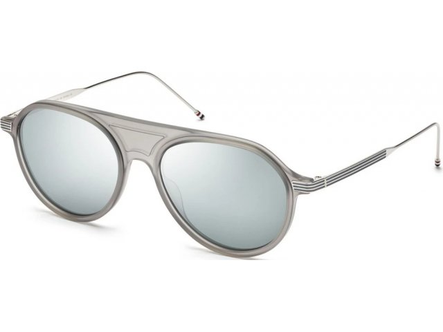 THOM BROWNE TB-809-B-GRY-SLV-55,  SATIN CRYSTAL GREY - SILVER, DARK GREY - SILVER & FLASH& MIRROR