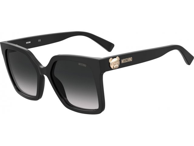MOSCHINO MOS123/S 807,  BLACK, DARK GREY SF