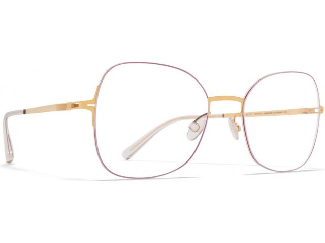 MYKITA KUMIKO 147,  GOLD/CORALRED, CLEAR