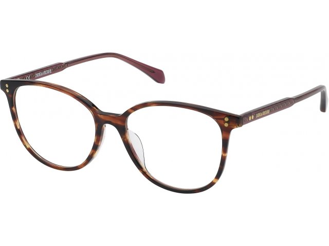 ZADIG VOLTAIRE VZV333 09RS,  SHINY STRIPED HAVANA, CLEAR