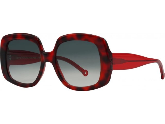 NATHALIE BLANC EMILIE 102,  TRANSLUCENT RED HAVANA, DEGRADED GREY