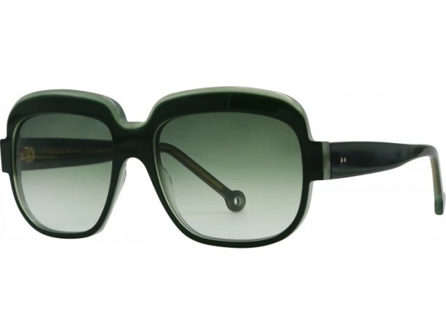 NATHALIE BLANC SONIA 435,  DARK GREEN ON ALMOND GREEN, DEGRADED GREEN