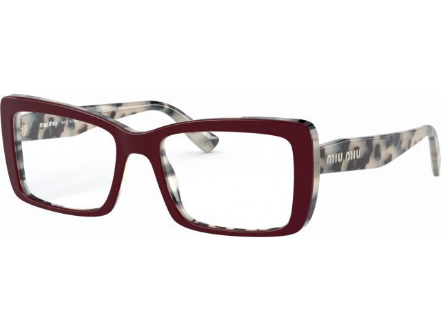 MIU MIU MU 03SV 03E1O1 Beige Havana Top Bordeaux