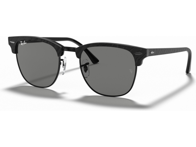 Ray-Ban Clubmaster RB3016 1305B1 Top Wrinkled Black On Black