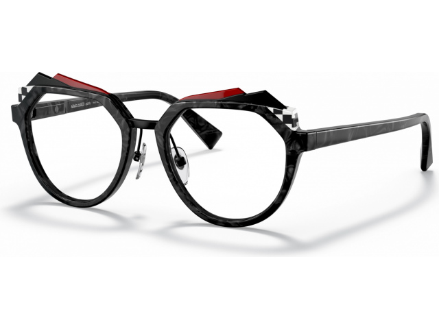 Alain Mikli Bellevista A03144 002 Black/damier Black White/red