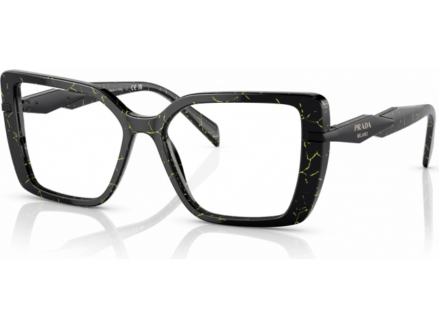 Prada PR 03ZV 19D1O1 Black/yellow Marble