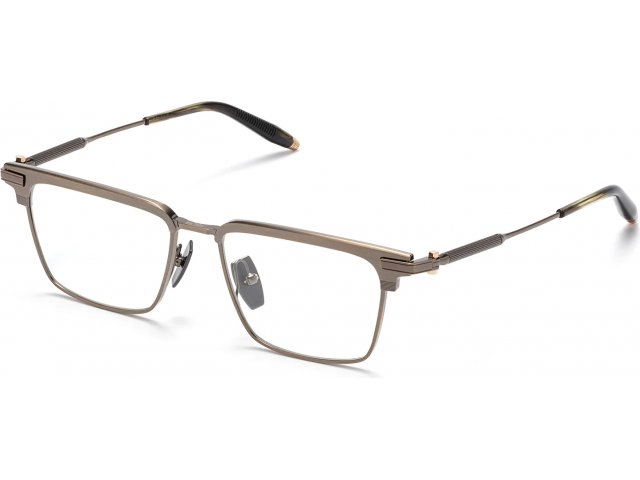 AKONI GENESIS GLD-TRT,  ANTIQUED WHITE GOLD - DARK TORTOISE, CLEAR