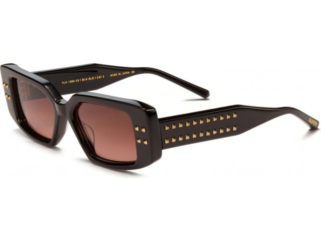 VALENTINO V-CINQUE BLK-GLD,  BLACK, DARK ROSE TO LIGHT ROSE