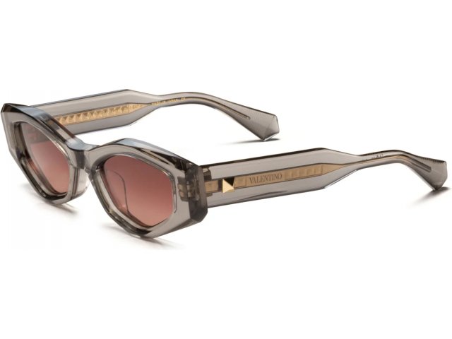 VALENTINO V-TRE GRY-GLD,  TRANSLUCENT GREY, DARK ROSE TO LIGHT ROSE