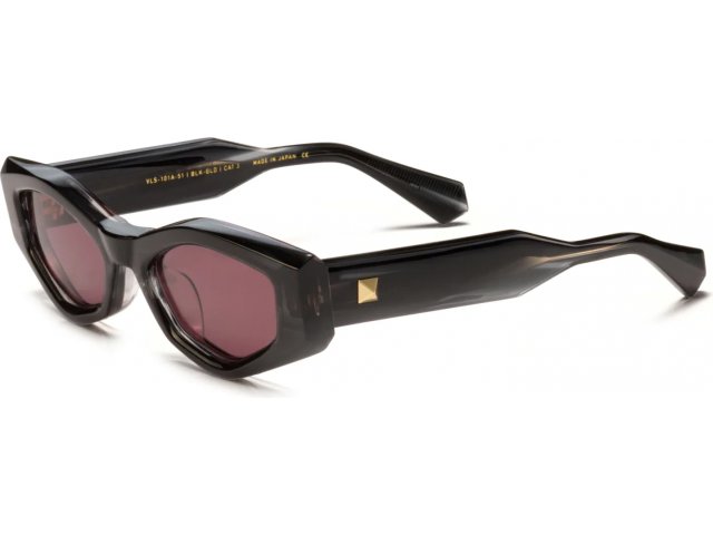 VALENTINO V-TRE BLK-GLD,  TRANSLUCENT BLACK SWIRL, DARK BORDEAUX