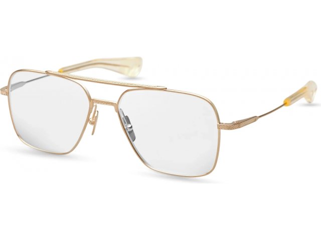 DITA FLIGHT-SEVEN,  BRUSHED WHITE GOLD, CLEAR