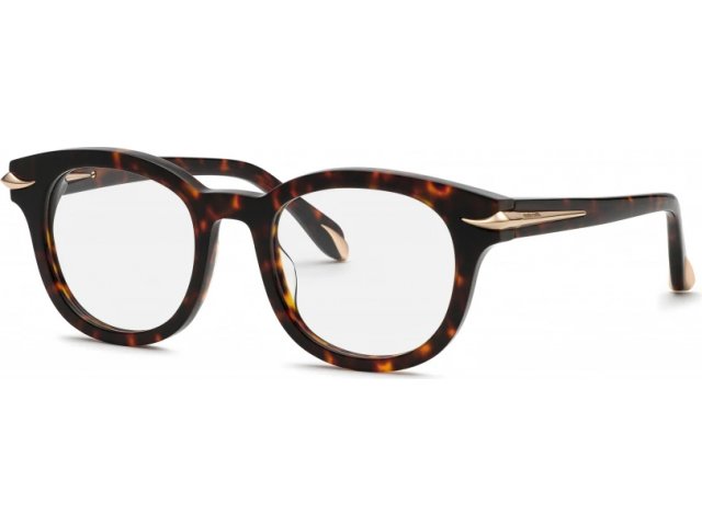 ROBERTO CAVALLI VRC044M 0743,  SHINY BROWN/YELLOW HAVANA, CLEAR