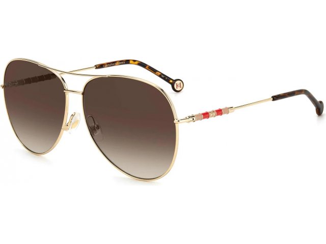 CAROLINA HERRERA CH 0034/S J5G,  GOLD, BROWN SF