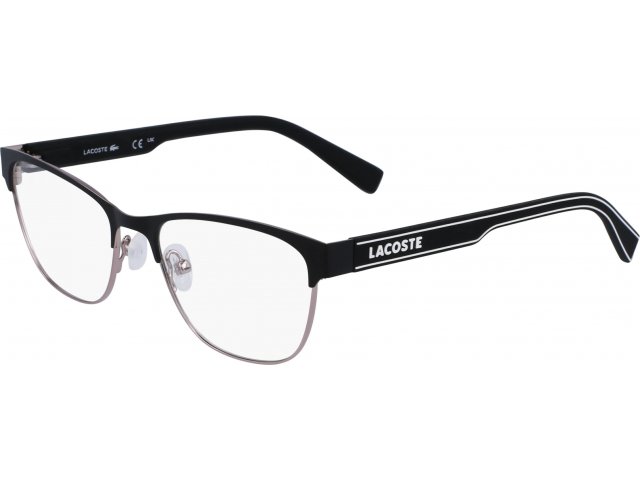 LACOSTE L3112 002,  MATTE BLACK, CLEAR
