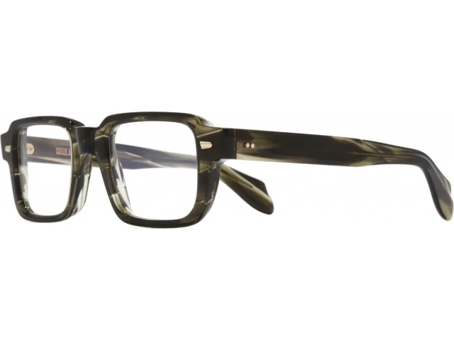 CUTLER GROSS 1393 06,  STRIPED GREEN HAVANA, CLEAR