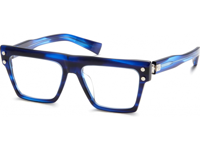 BALMAIN B-V BLU - SLV,  BLUE SWIRL - SILVER, CLEAR