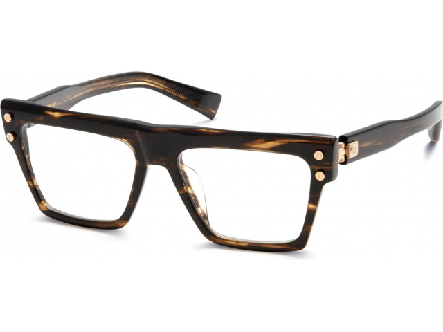 BALMAIN B-V BRN - GLD,  DARK BROWN SWIRL - WHITE GOLD, CLEAR