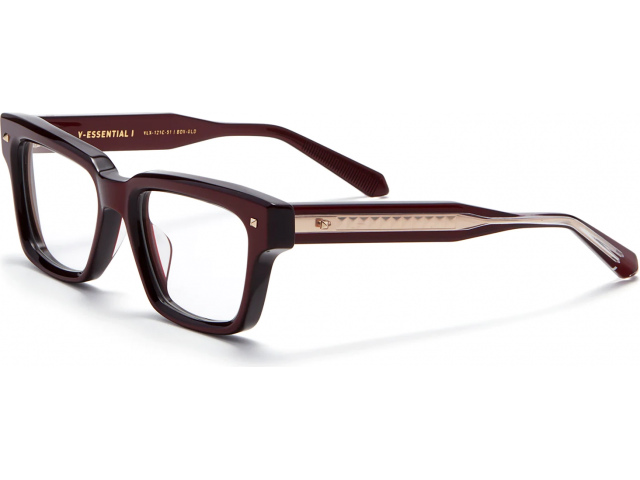 VALENTINO V-ESSENTIAL-I BDX - GLD,  MATTE BORDEAUX - WHITE GOLD, CLEAR