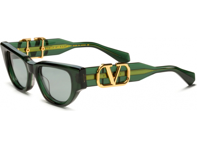 VALENTINO V-DUE GRN - GLD,  CRYSTAL GREEN - V-LIGHT GOLD, MEDIUM GREY