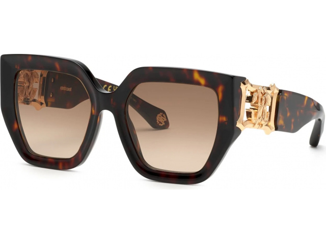 ROBERTO CAVALLI SRC089 743,  SHINY BROWN/YELLOW HAVANA, BROWN GRADIENT BROWN