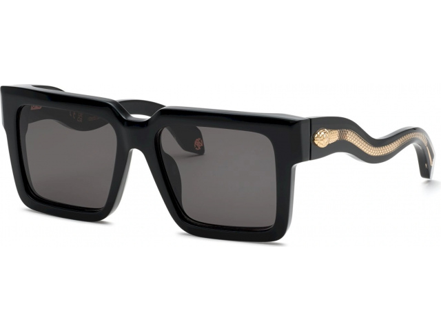 ROBERTO CAVALLI SRC055 700,  SHINY BLACK, SMOKE