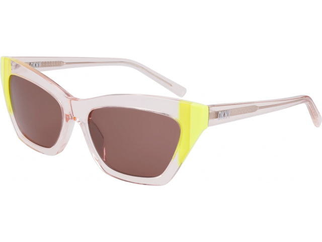 DKNY DK547S 820, цвет CRYSTAL PEACH/CITRON, BROWN