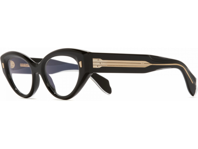 CUTLER GROSS CGOP-1417 01,  BLACK on CRYSTAL, CLEAR
