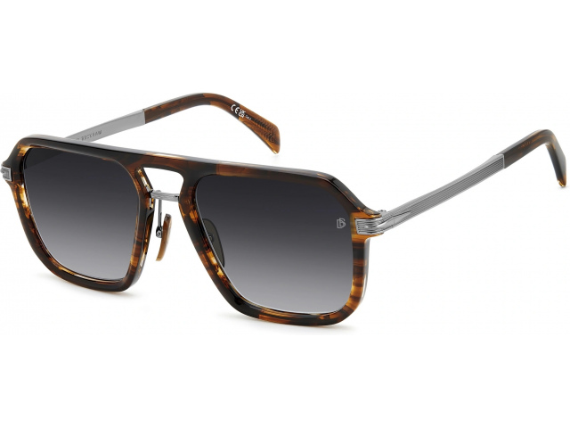 DAVID BECKHAM DB 7136/S 6C5 Brown Horn Ruthenium