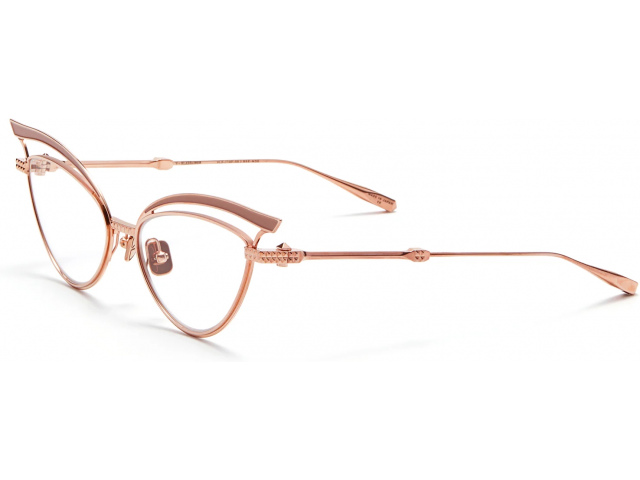 VALENTINO V - GLASSLINER RSE - NDE,  Rose Gold - Nude Enamel - w/ Chain, CLEAR