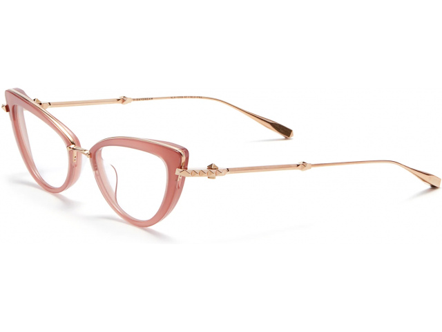 VALENTINO V - DAYDREAM GLD - PNK,  White Gold - Powder Pink - w/ Chain, CLEAR