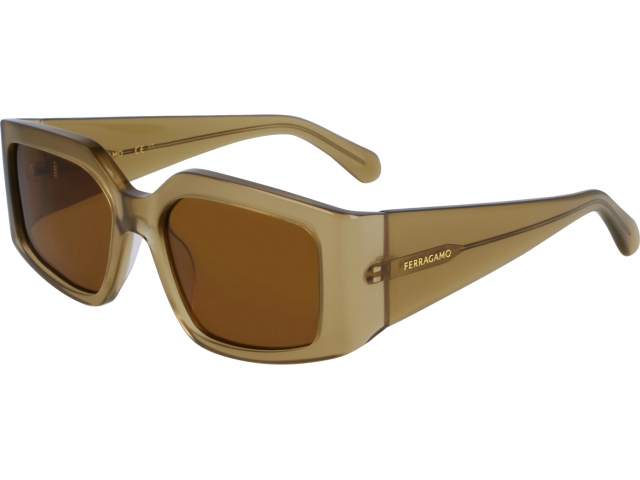SALVATORE FERRAGAMO SF1101S 330,  OPALINE OLIVE, SOLID KHAKI