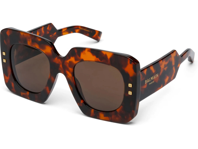 BALMAIN B - BOLD TRT - GLD,  Havana - 18k Gold, Dark Brown Lenses