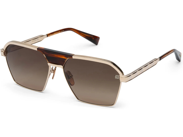 BALMAIN SERGEANT GLD - BRN,  12k Gold - Brown Swirl, Dark Brown to Light Brown Lenses