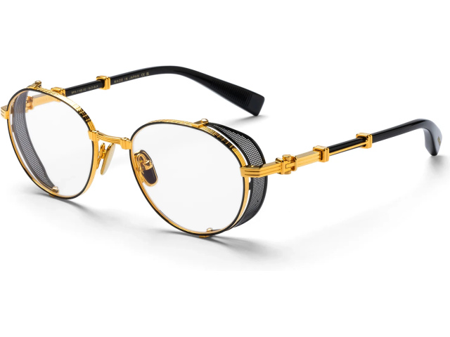 BALMAIN BRIGADE - I GLD - BLK,  Gold 18k w/Black Rhodium - Black, CLEAR