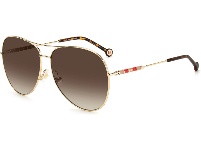 CAROLINA HERRERA CH 0034/S J5G,  GOLD, BROWN SF